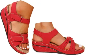 Soft & Stylish Wedge Sandals for Effortless Comfort 2025 Leather Orthopedic Walking Platform Sandals Dressy Summer