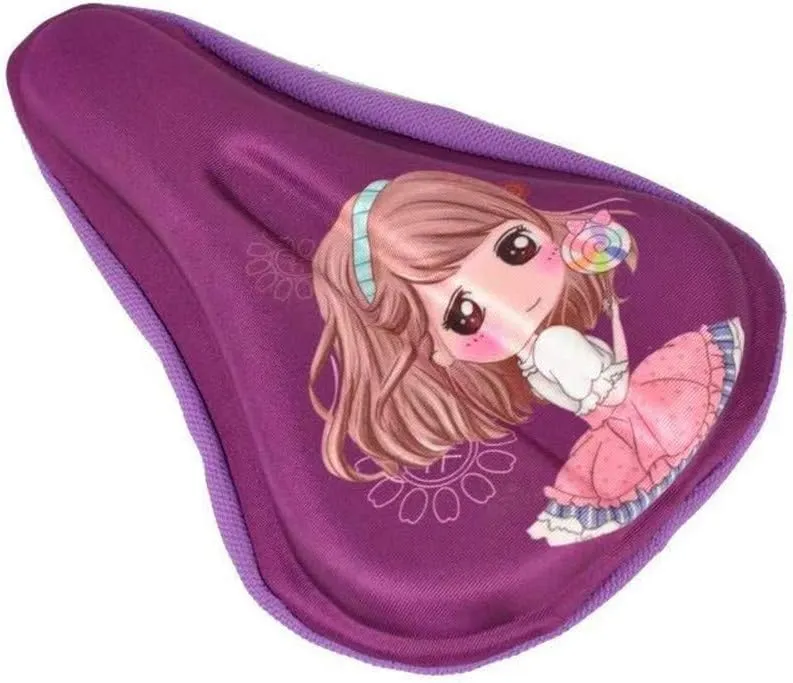 Soft Child Bike Saddle Gel Seat Cushion Pad Breathable Cycling Kids Bicycle Saddle Cover 9"x6" for Most Children Bicycle Tricycle Banlance Bike (Pink)