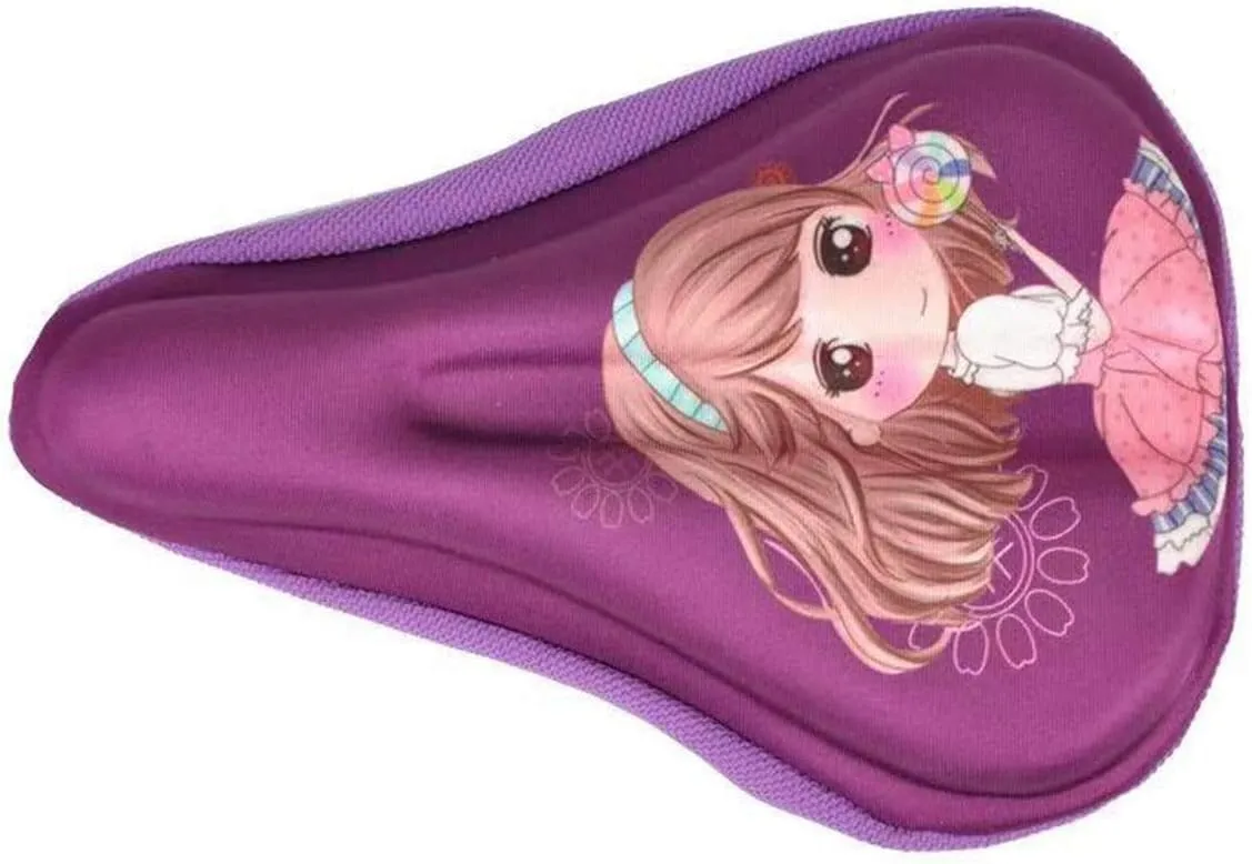 Soft Child Bike Saddle Gel Seat Cushion Pad Breathable Cycling Kids Bicycle Saddle Cover 9"x6" for Most Children Bicycle Tricycle Banlance Bike (Pink)