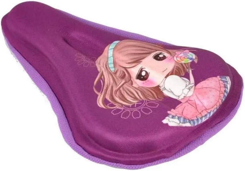 Soft Child Bike Saddle Gel Seat Cushion Pad Breathable Cycling Kids Bicycle Saddle Cover 9"x6" for Most Children Bicycle Tricycle Banlance Bike (Pink)