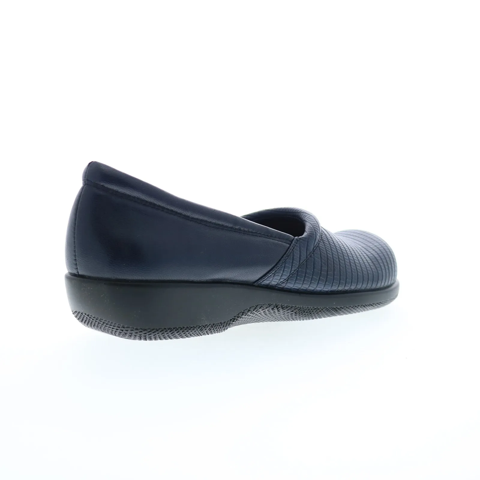 Softwalk Adora S1912-404 Womens Blue Leather Slip On Loafer Flats Shoes