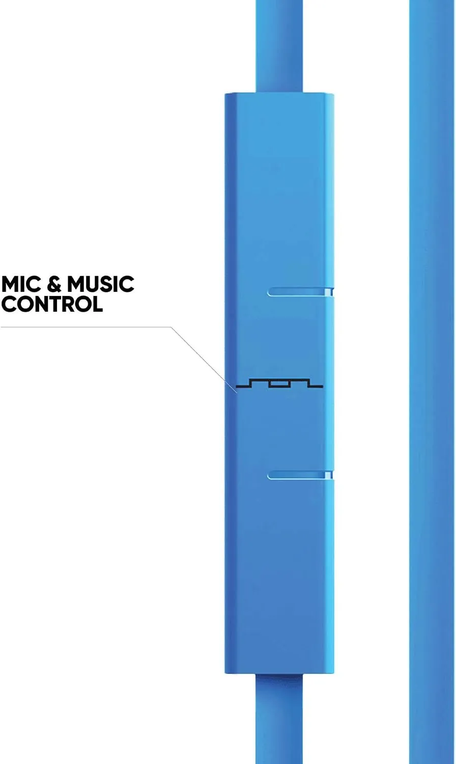 Sol Republic 1112-36 JAX In-Ear Headphones with 1-Button Mic and Music Control - Electric Blue