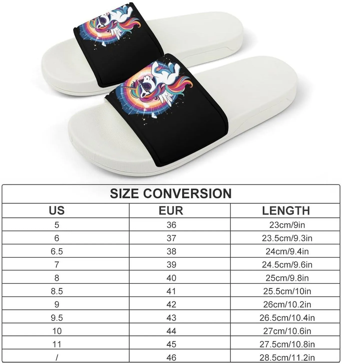Solar Eclipse and Unicorn Women's House Sandals Non Slide Bathroom Beach Slippers for Men