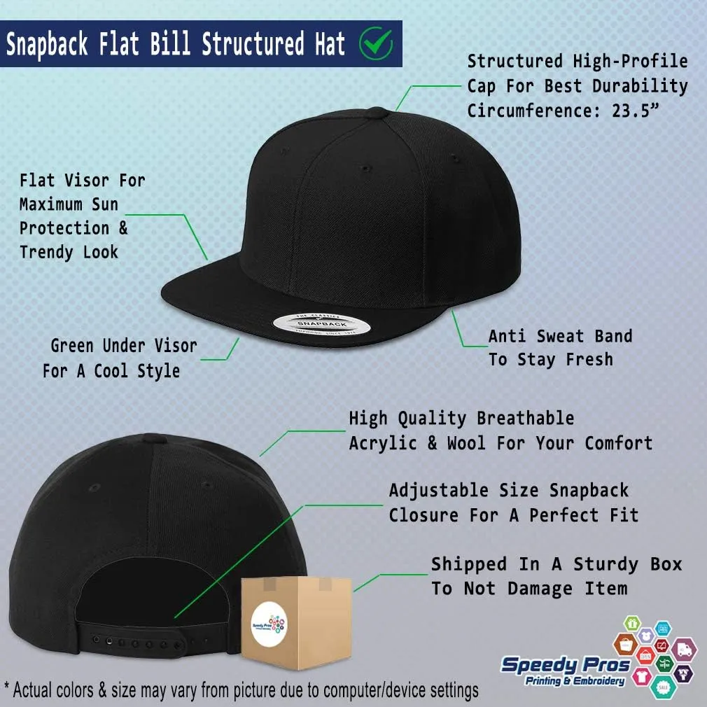 Speedy Pros Snapback Hat for Men Flat Brim Hats Atheism Symbol Silver Embroidered Flat Bill Hat Acrylic