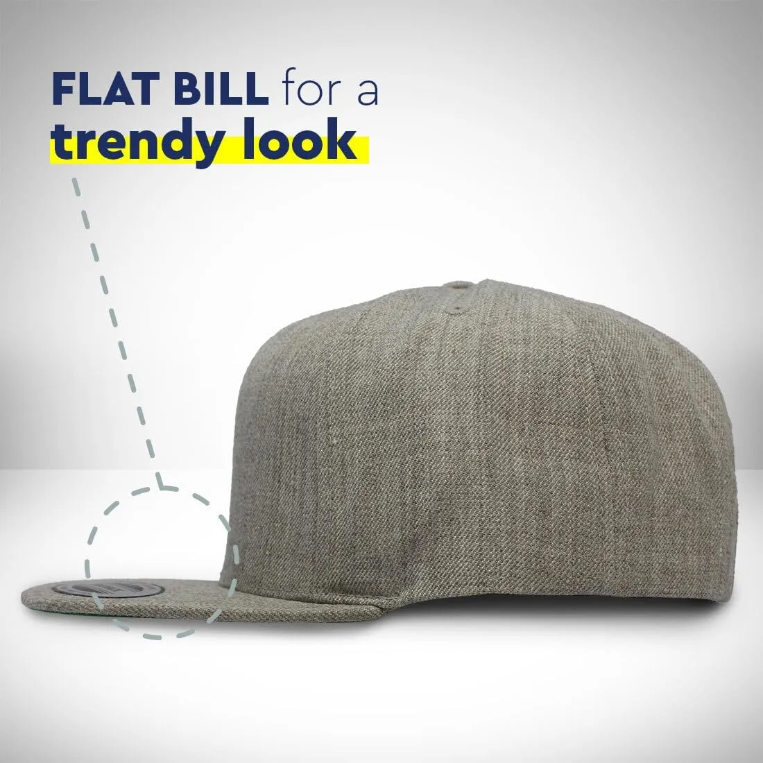 Speedy Pros Snapback Hat for Men Flat Brim Hats Uncle C Embroidered Flat Bill Hat Acrylic