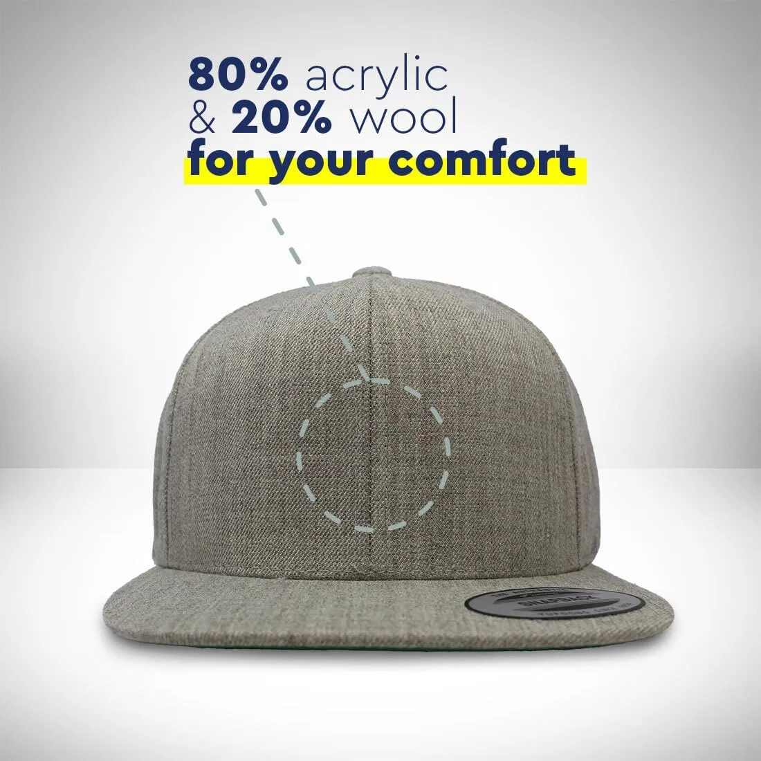 Speedy Pros Snapback Hat for Men Flat Brim Hats Uncle C Embroidered Flat Bill Hat Acrylic
