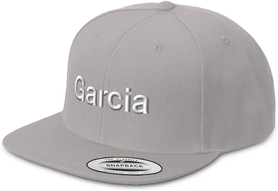Speedy Pros Snapback Hats for Men & Women Garcia Letters Acrylic Flat Bill Baseball Cap