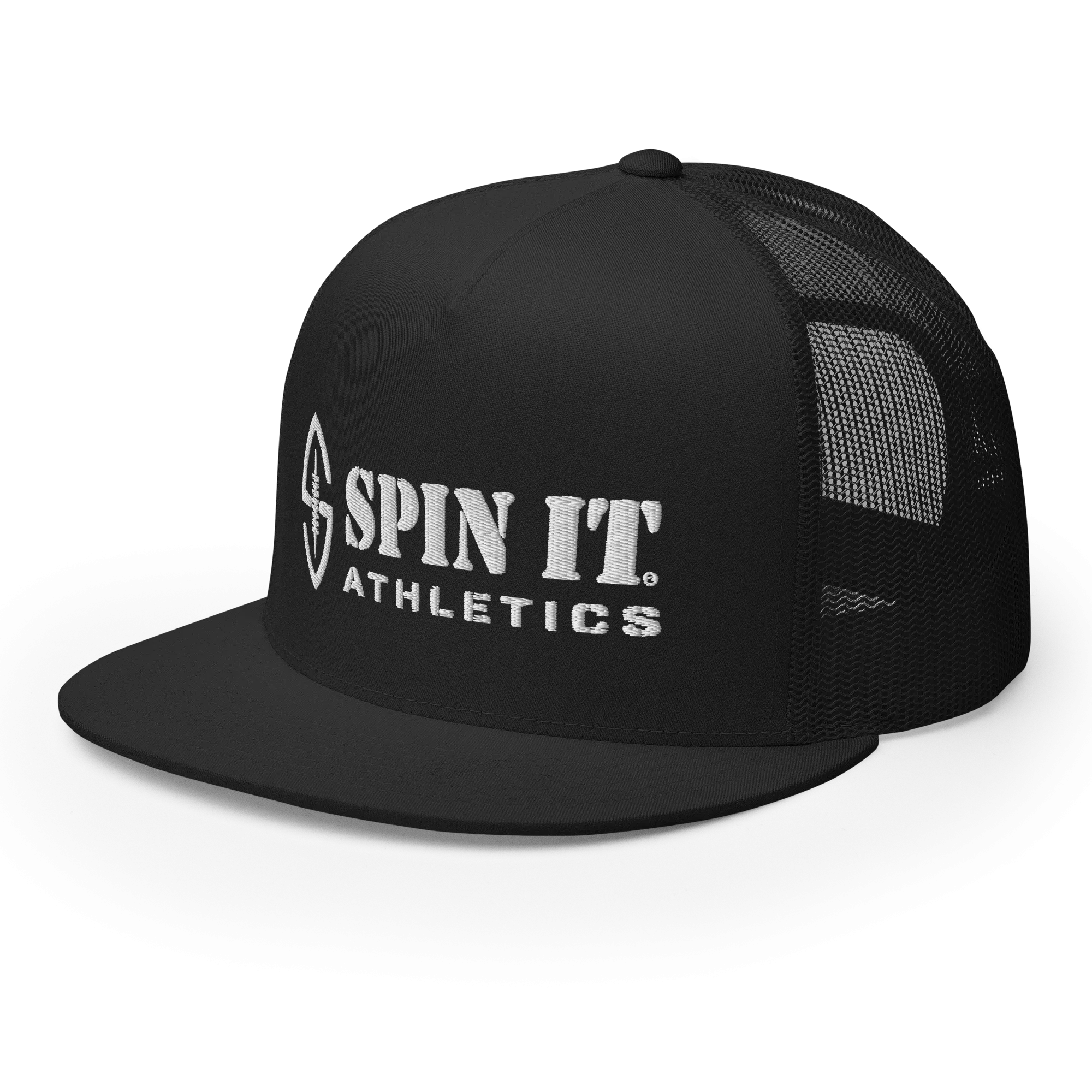 Spin It Black Flat Brim Hat