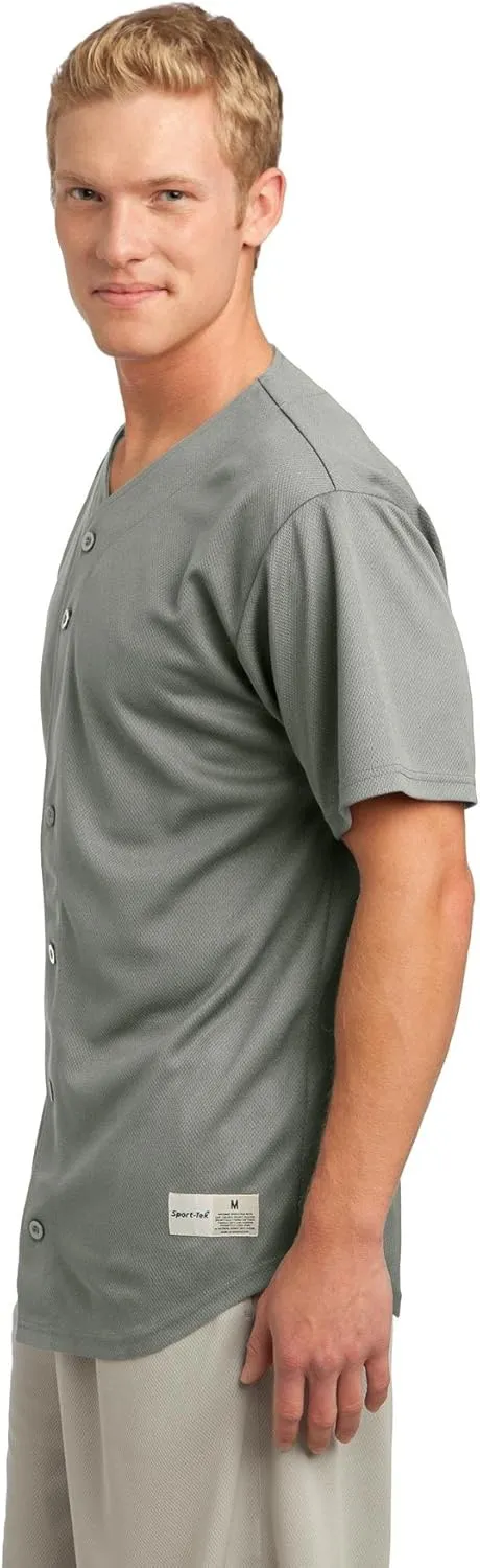 SPORT-TEK Men's PosiCharge Tough Mesh Full Button Jersey