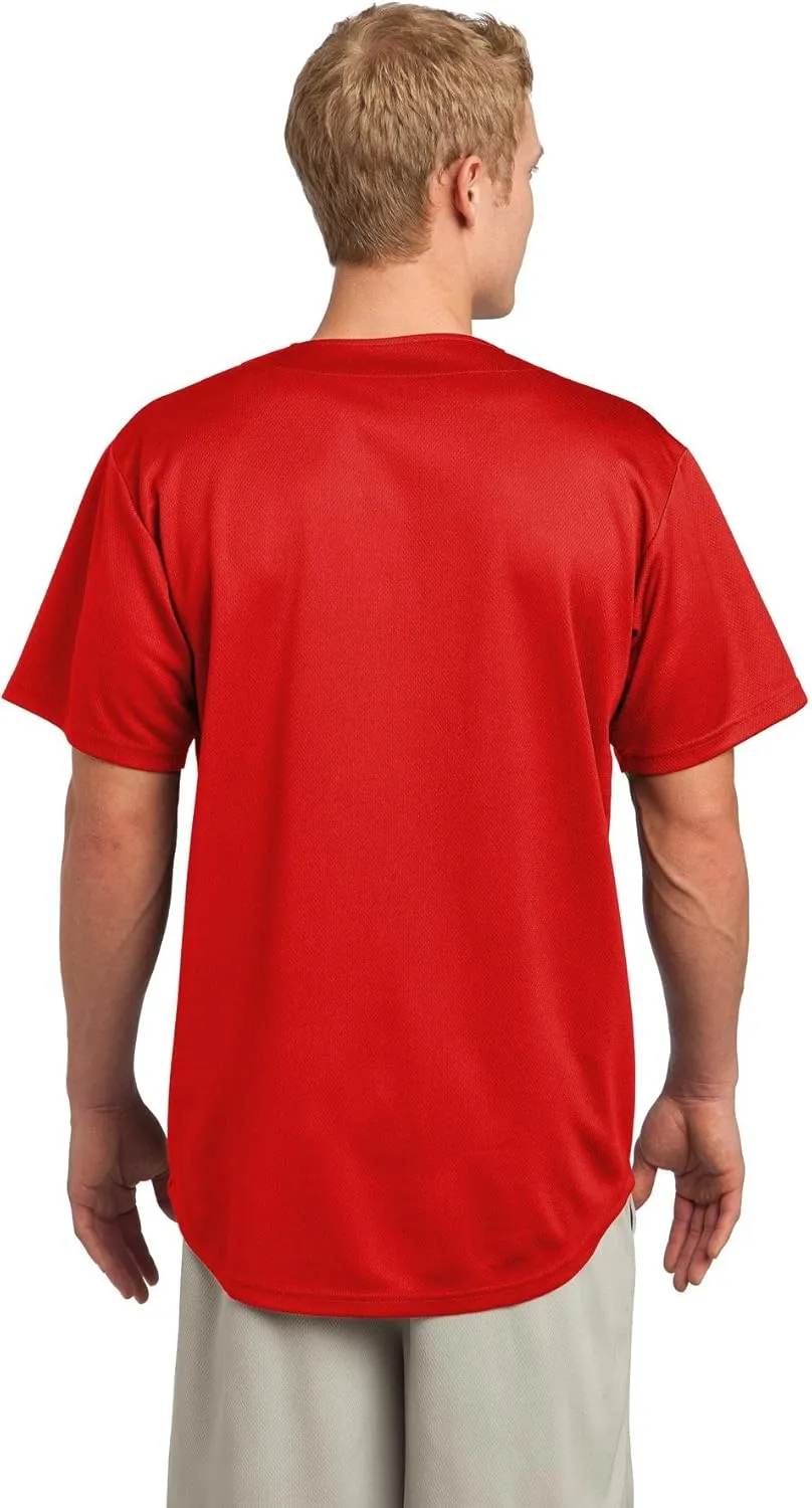SPORT-TEK Men's PosiCharge Tough Mesh Full Button Jersey