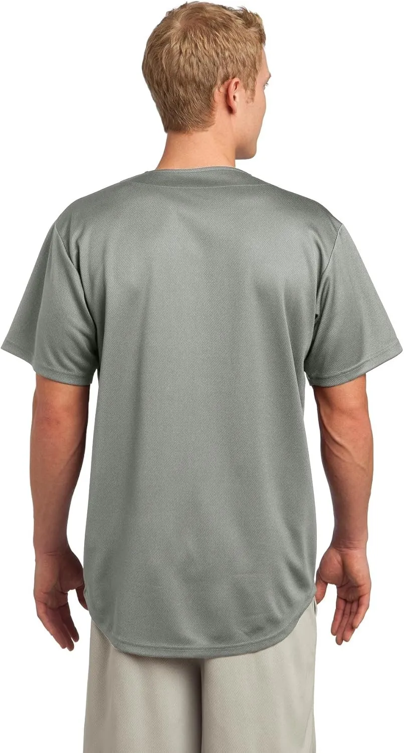 SPORT-TEK Men's PosiCharge Tough Mesh Full Button Jersey