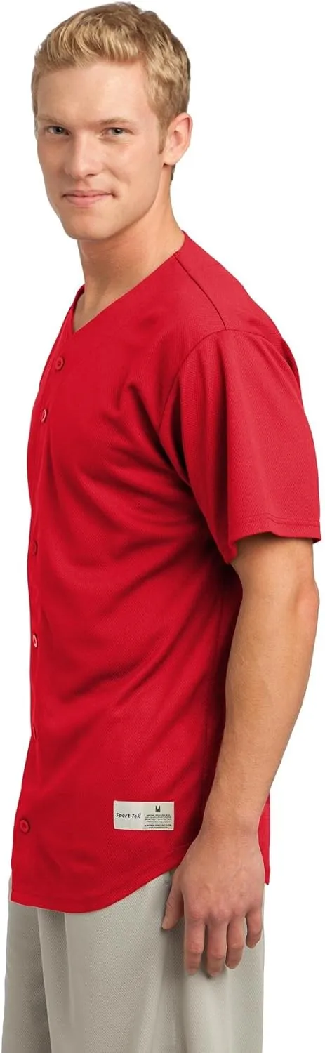 SPORT-TEK Men's PosiCharge Tough Mesh Full Button Jersey