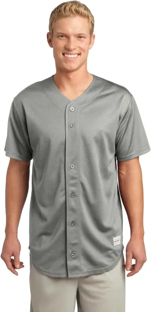 SPORT-TEK Men's PosiCharge Tough Mesh Full Button Jersey
