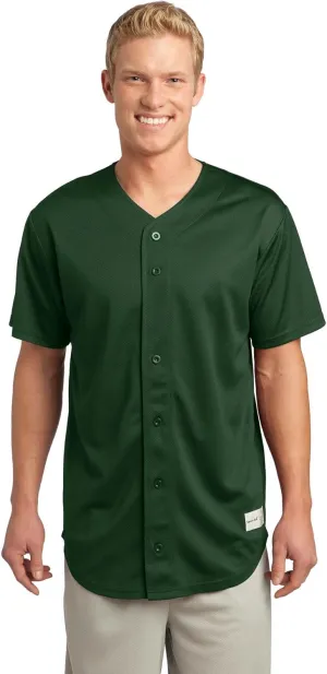 Sport-Tek PosiCharge Tough Mesh Full-Button Jersey. ST220 White