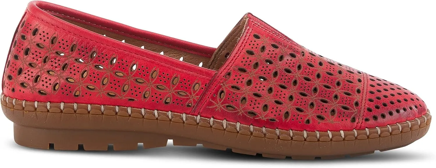 Spring Step Oralis Leather Loafers for Women - Comfortable Slip-On Shoes with Rubber Outsole - Ladies Casual Loafers with Low Heel