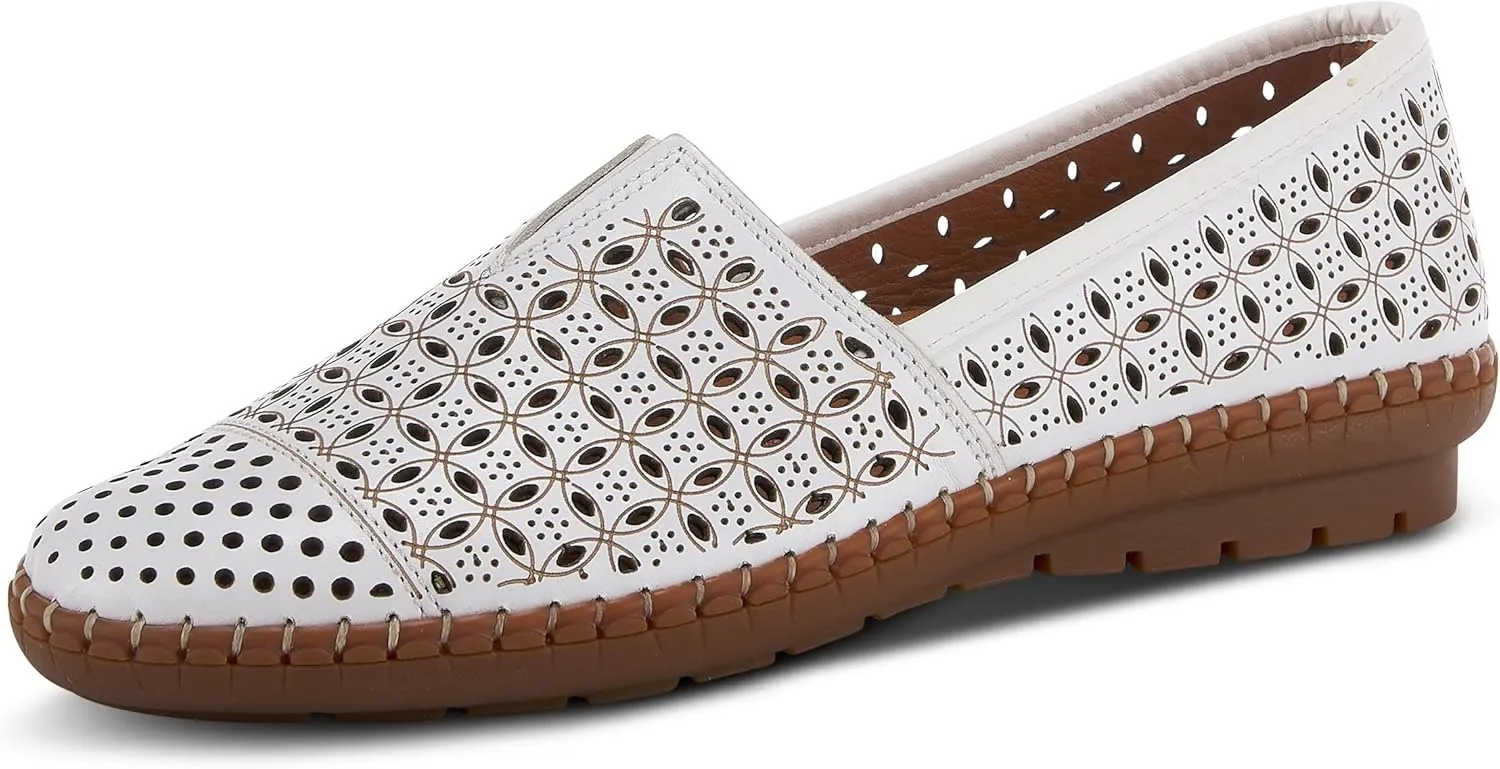Spring Step Oralis Leather Loafers for Women - Comfortable Slip-On Shoes with Rubber Outsole - Ladies Casual Loafers with Low Heel