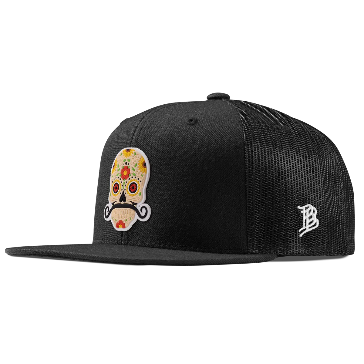 Stache Skull PVC Flat Trucker