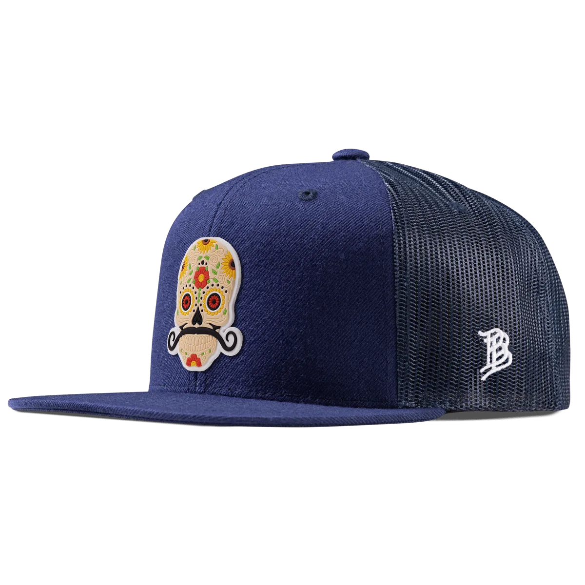 Stache Skull PVC Flat Trucker