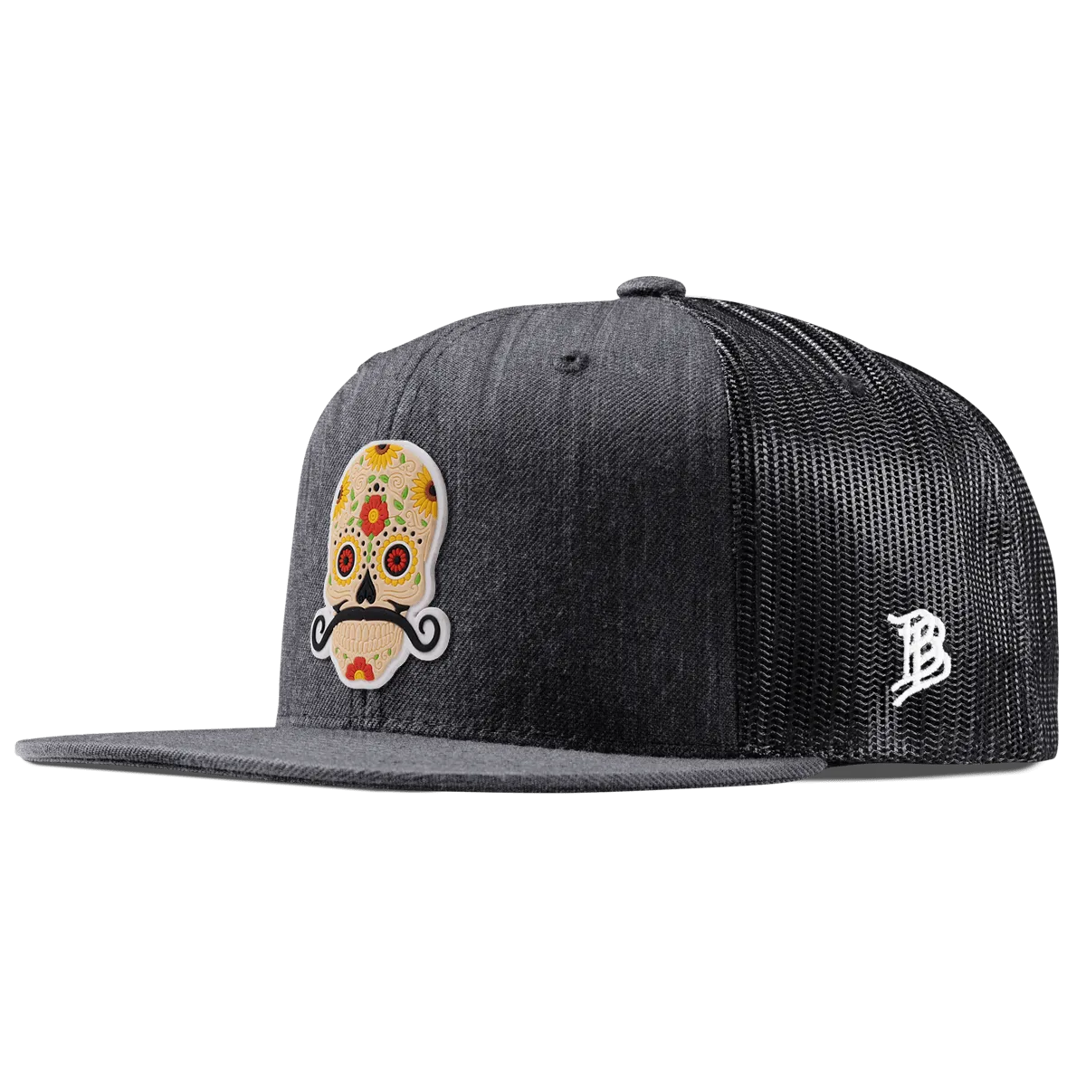 Stache Skull PVC Flat Trucker