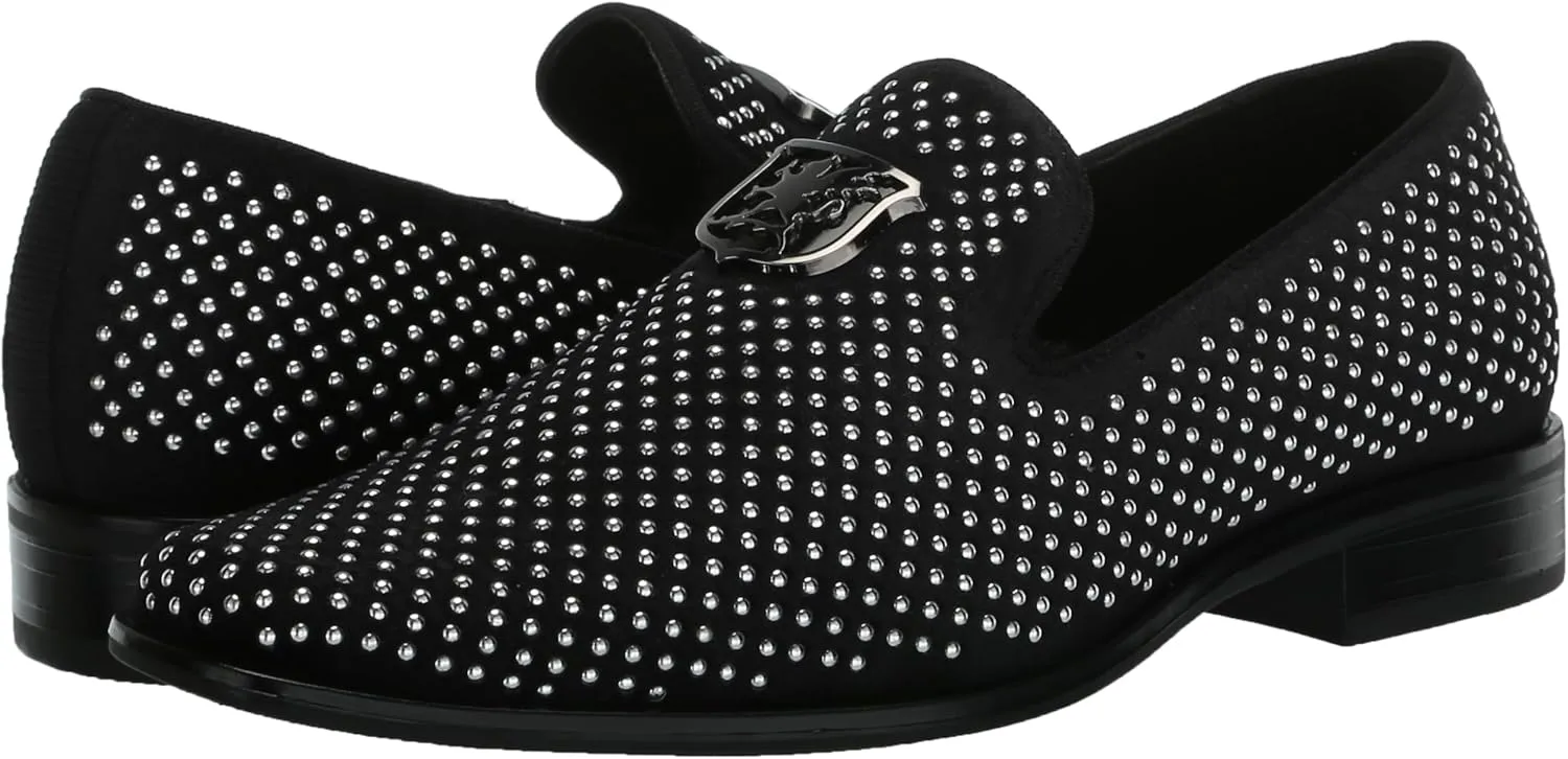 STACY ADAMS Boy's Swagger Studded Ornament Slip on Loafer