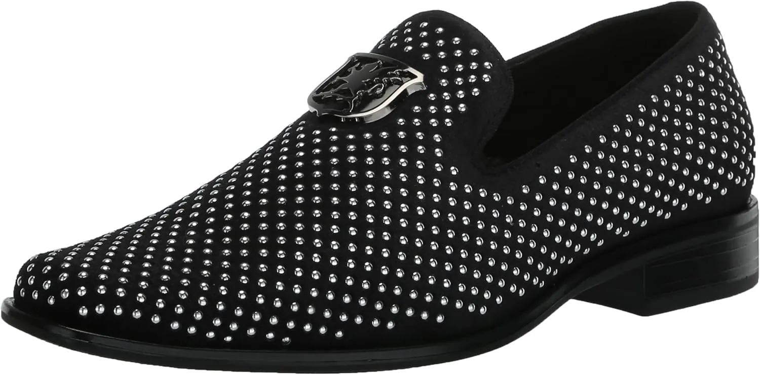 STACY ADAMS Boy's Swagger Studded Ornament Slip on Loafer