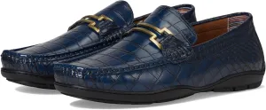 Stacy Adams Men's Embrey Moc Toe Driver Loafer, Navy, 11