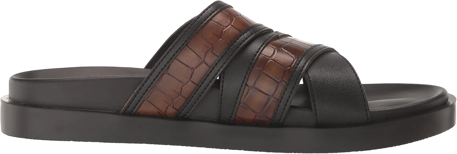STACY ADAMS Men's Mondo Cross Strap Slide Sandal