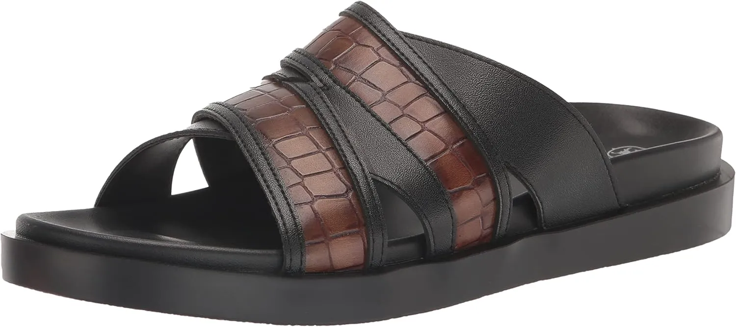 STACY ADAMS Men's Mondo Cross Strap Slide Sandal