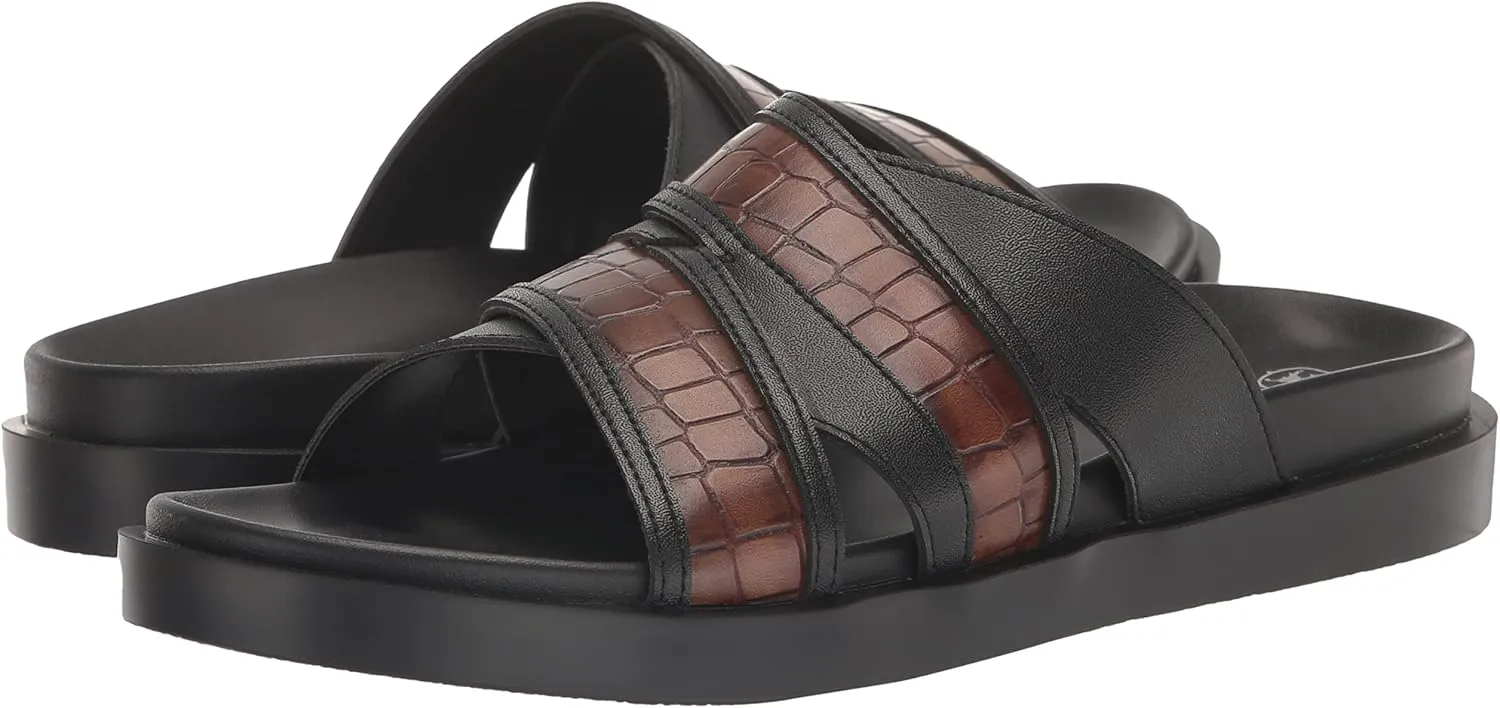 STACY ADAMS Men's Mondo Cross Strap Slide Sandal