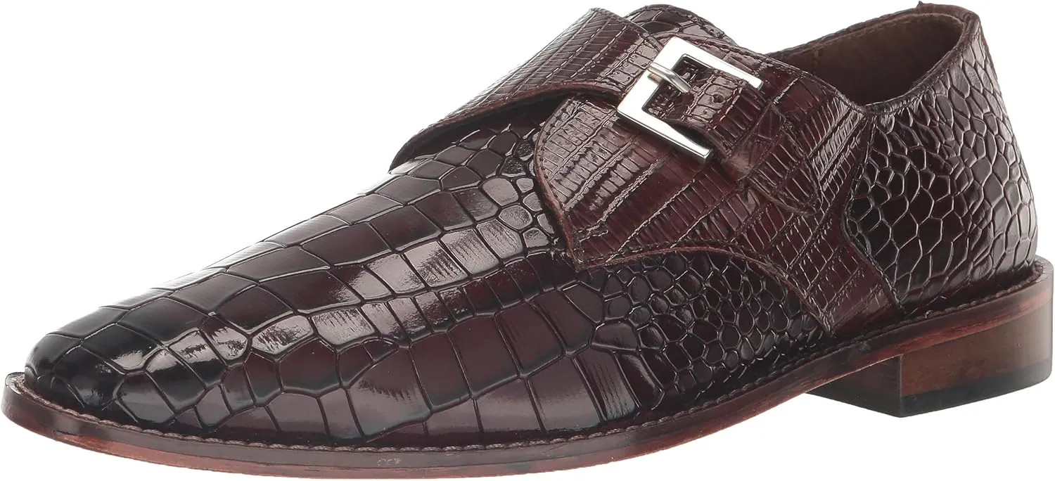 STACY ADAMS Men's Rapino Plain Toe Monk Strap Loafer