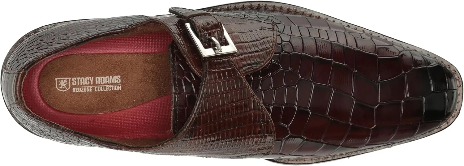STACY ADAMS Men's Rapino Plain Toe Monk Strap Loafer