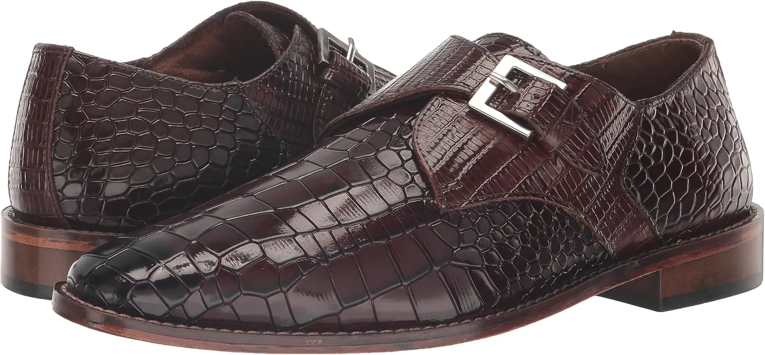 STACY ADAMS Men's Rapino Plain Toe Monk Strap Loafer