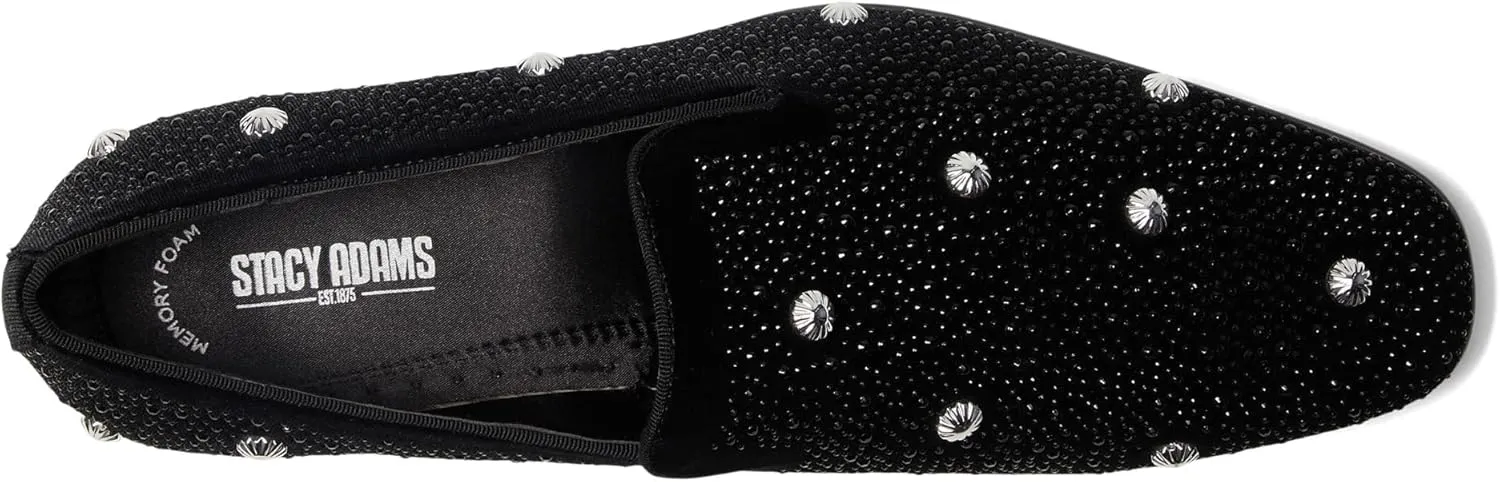 STACY ADAMS Men's Spangle Rhinestone Slip on Loafer