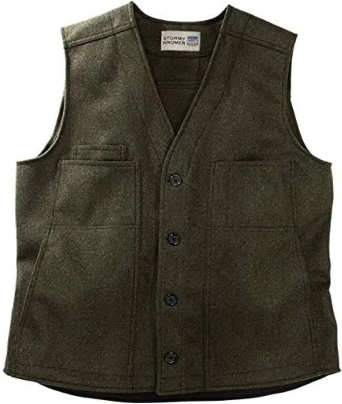 Stormy Kromer Button Vest - Cold Weather Men’s Wool Vest