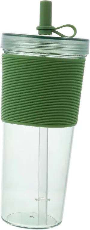 Straw Water Cup Lid Large Capacity Milk Tea Cup Flat Bottom Design for Comfortable to Hold