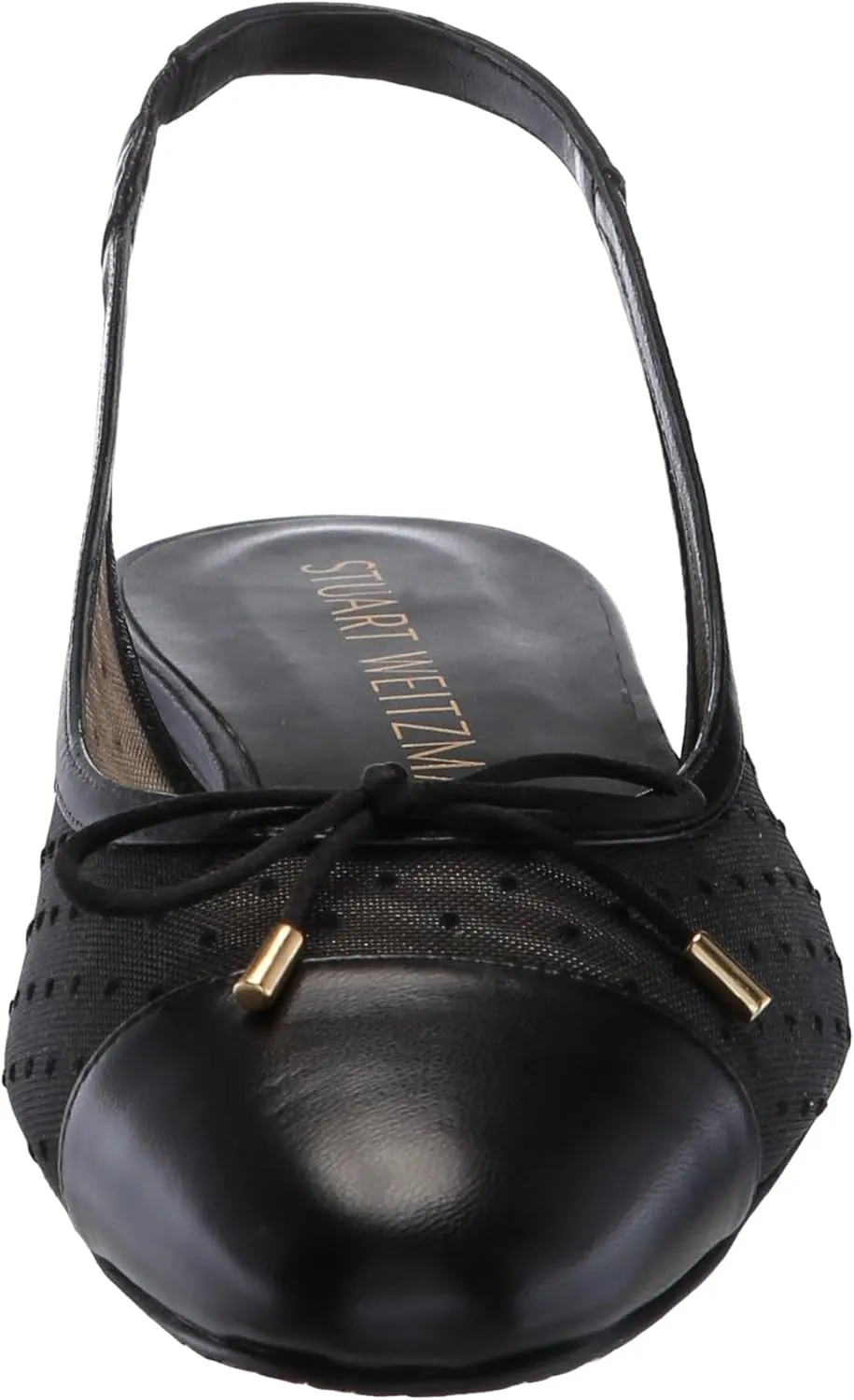 Stuart Weitzman Women's Sleek Bow Slingback Flat Ballet