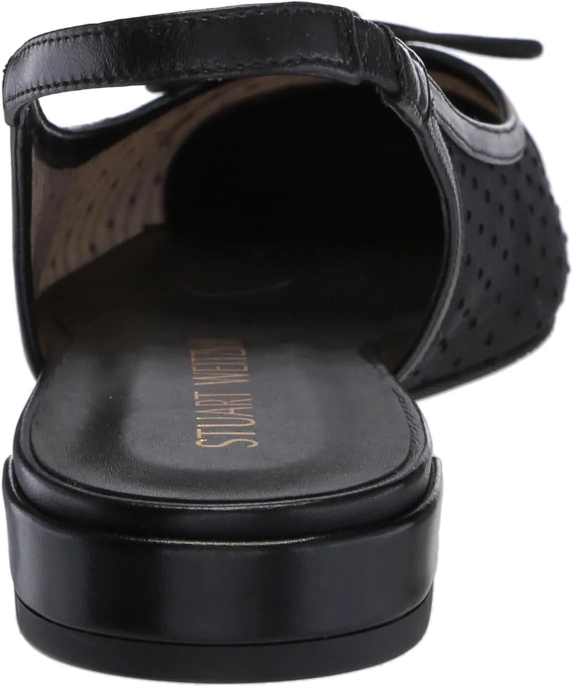 Stuart Weitzman Women's Sleek Bow Slingback Flat Ballet