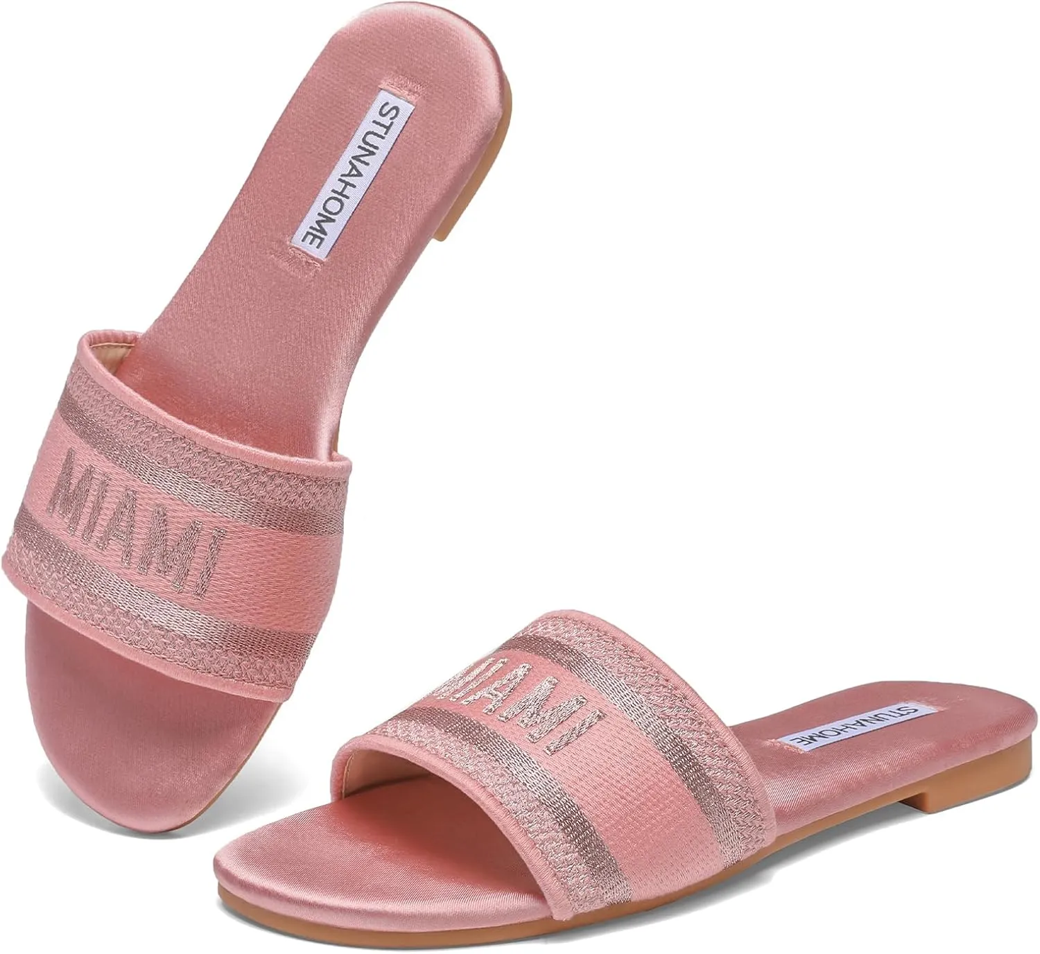 STUNAHOME Summer Flat Sandals for Women Fashion slide Sandals Womens
