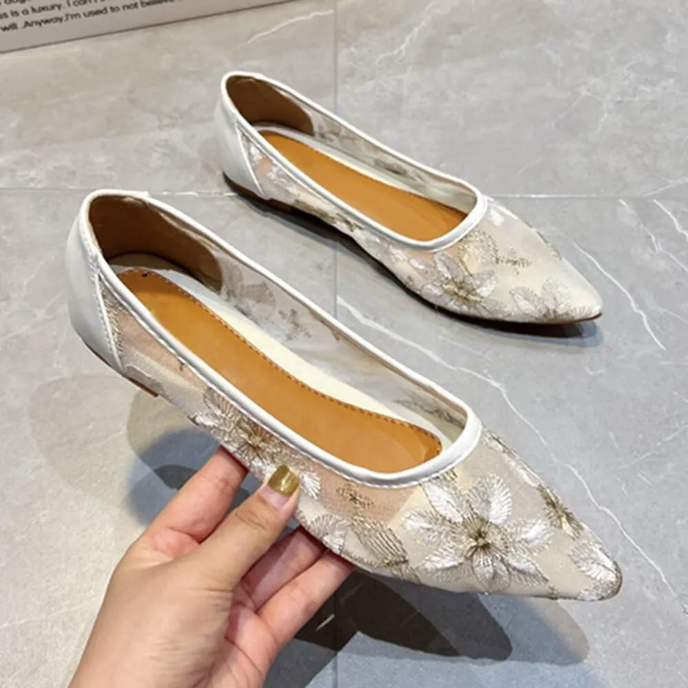 Stunner Women’s Ballet Flats Comfortable Pointed Toe Slip On Memory Foam Flats Shoes