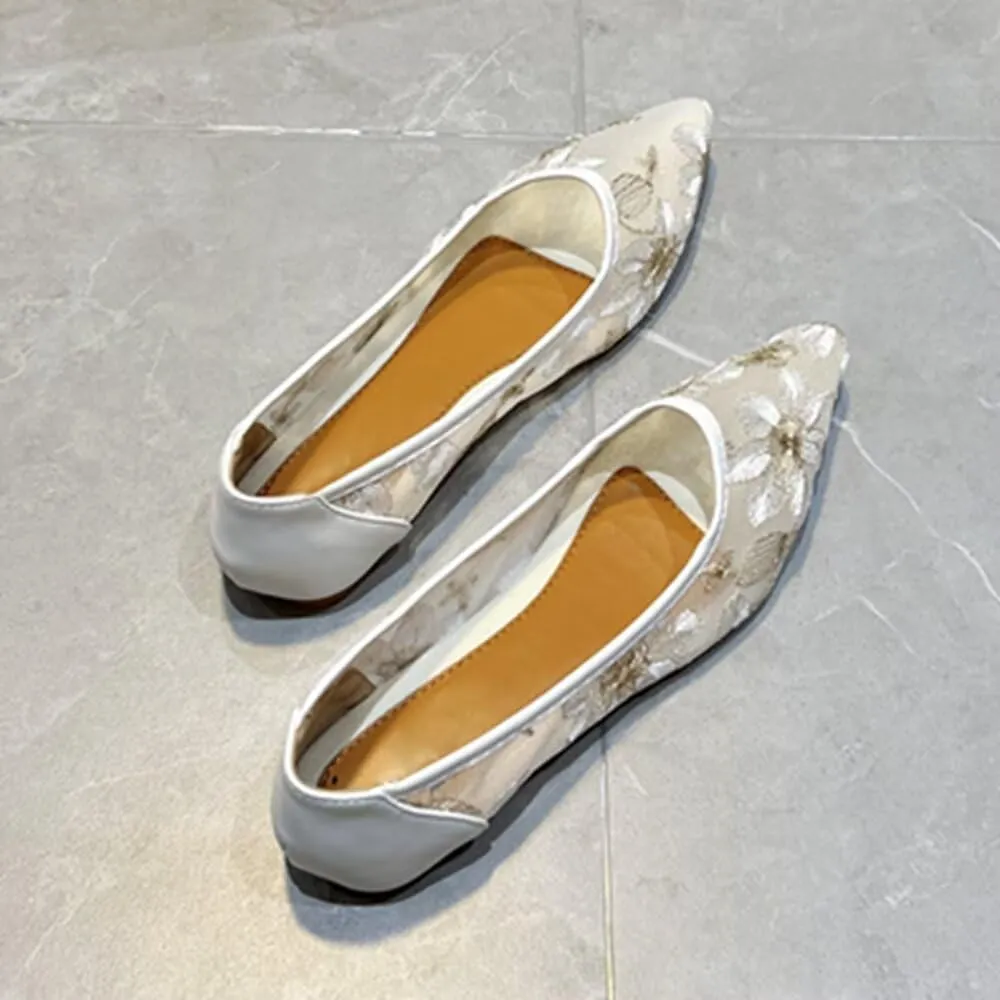 Stunner Women’s Ballet Flats Comfortable Pointed Toe Slip On Memory Foam Flats Shoes