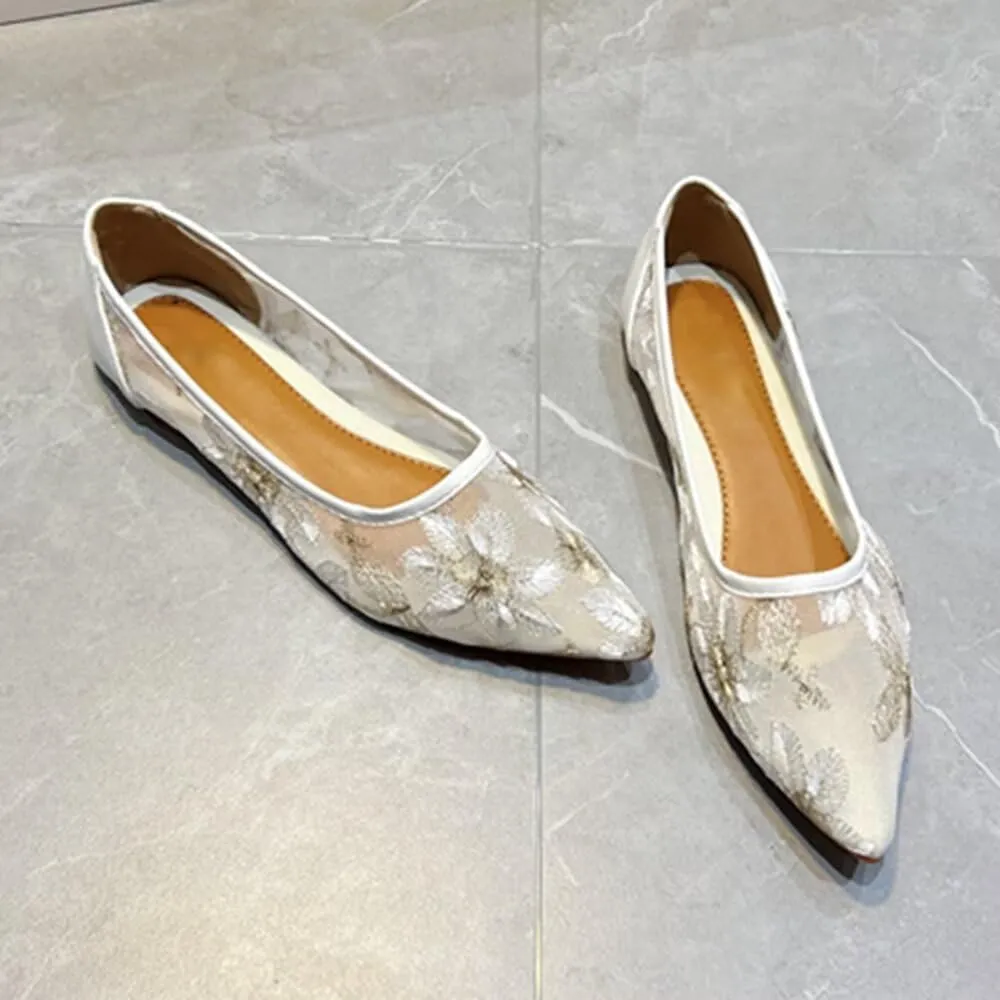 Stunner Women’s Ballet Flats Comfortable Pointed Toe Slip On Memory Foam Flats Shoes