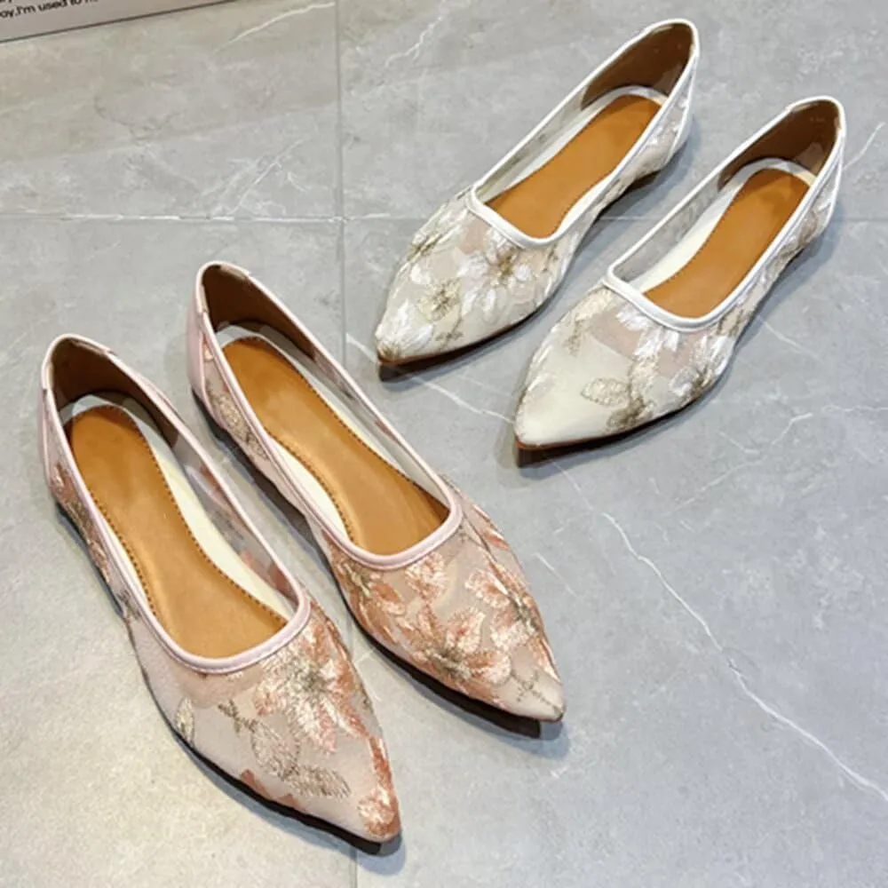 Stunner Women’s Ballet Flats Comfortable Pointed Toe Slip On Memory Foam Flats Shoes