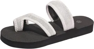 Summer Sandals for Women Wide Width Beach Breathable Comfortable Mesh Hollow Mesh Slide Sandals Orthopedic Shoes