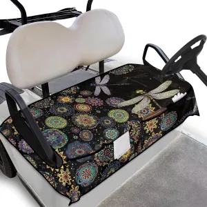 Suobstales Golf Cart Seat Covers Breathable Golf Cart Seat Blanket Towel for Club Car EZGO TXT RXV Golf Carts with 4 Pockets