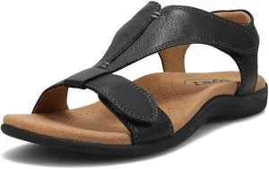 Taos Women's The Show Black Leather Sandal 7