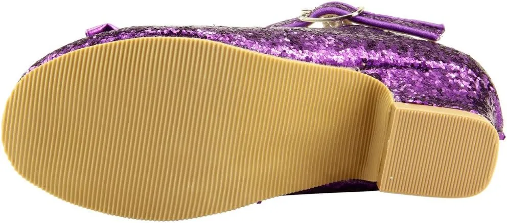 The Doll Maker Girl's Glitter Pump for Toddler/Little Kid/Big Kid Dress Shoes