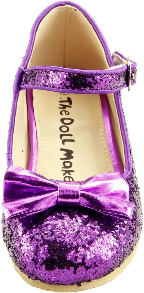 The Doll Maker Girl's Glitter Pump for Toddler/Little Kid/Big Kid Dress Shoes