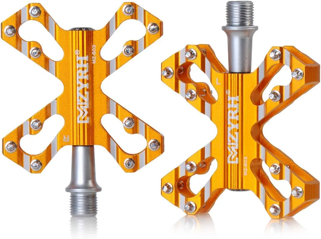 ThinkTop 3 Bearing Ultralight MTB BMX Road Mountain Bike Pedals Platform Flat Aluminum Sealed Ever Lubricate Bearing Axle 9/16 Inch