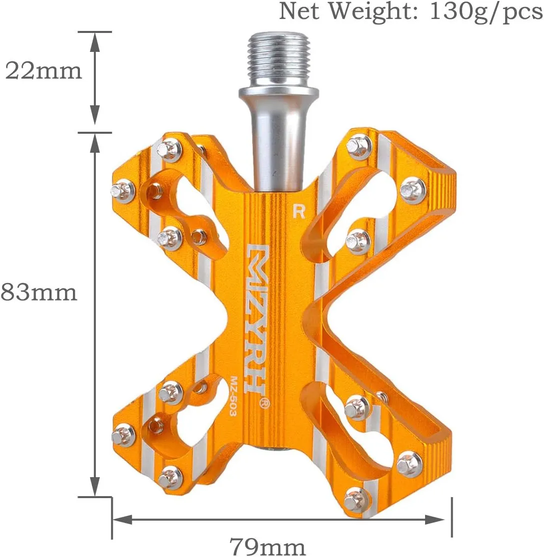 ThinkTop 3 Bearing Ultralight MTB BMX Road Mountain Bike Pedals Platform Flat Aluminum Sealed Ever Lubricate Bearing Axle 9/16 Inch