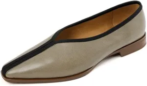 TinaCus Handmade Pointed Toe Genuine Leather Comfortable Slip On Women's Flat Shoes